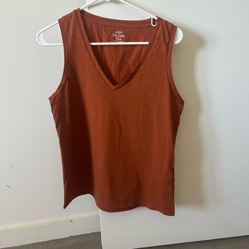 J.Crew Factory Vintage Slub Cotton V-Neck Tank Top